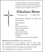 Nikolaus-Blum-Traueranzeige